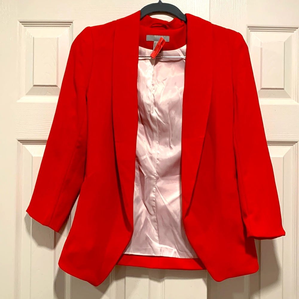 Fitted Red Blazer
